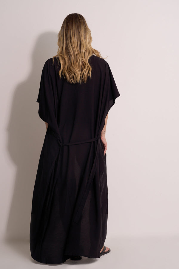 KIMONO BEACHWEAR - BLACK