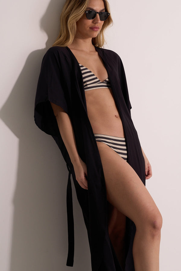 KIMONO BEACHWEAR - BLACK