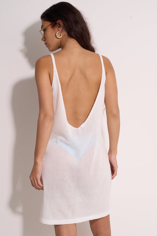 MINI CROCHET BEACH DRESS - IVORY