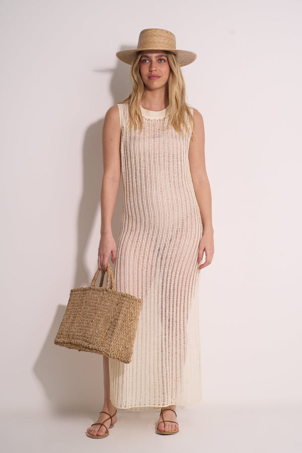 CROCHET BEACH DRESS - CREAM