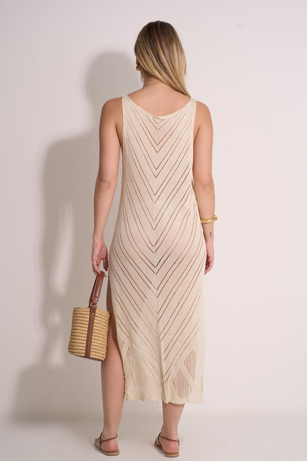 CREAM CROCHET BEACH DRESS