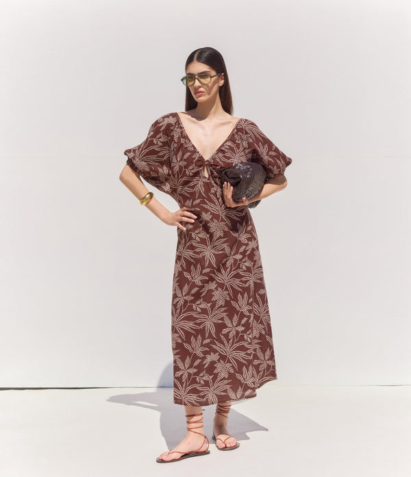 TULUM V-NECK MAXI DRESS