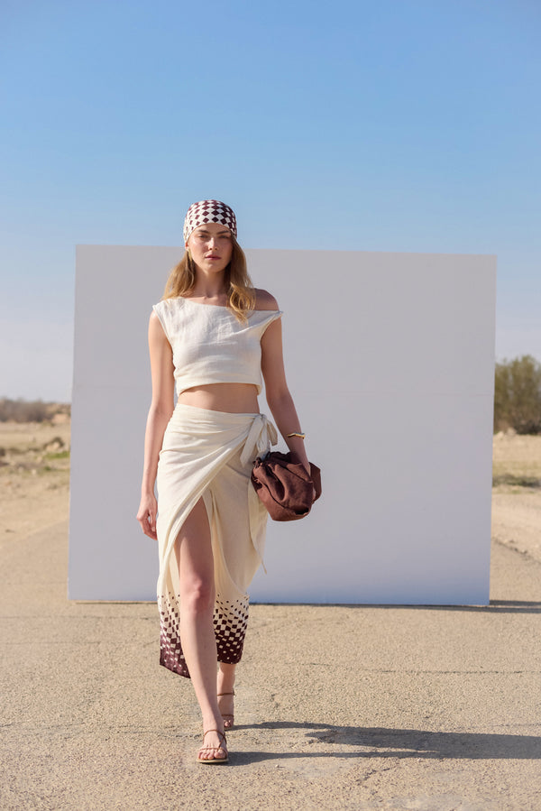 CAPRI MIDI WRAP SKIRT