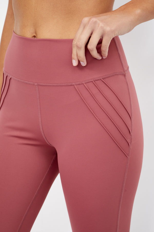 DUSK PINK LONG LEGGING WITH STITCHES