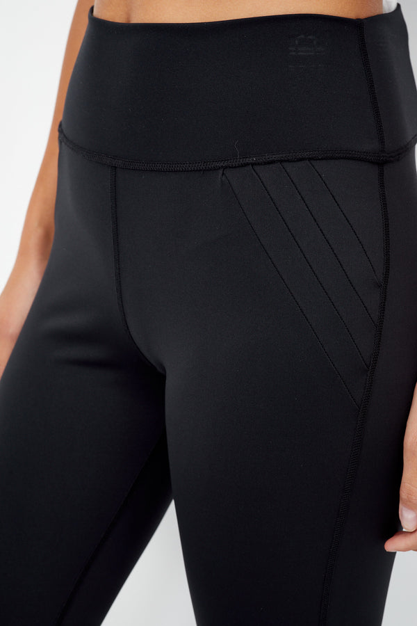 BLACK LONG LEGGING WITH STITCHES