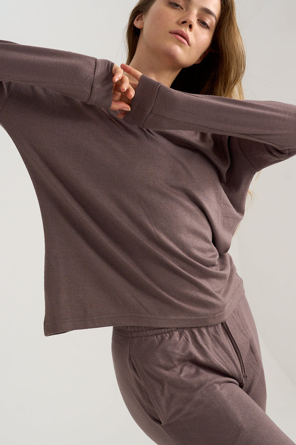 Brown knit Shirt