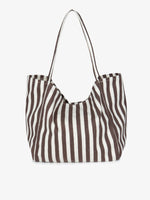 SHOULDER BAG -BROWN STRIPS