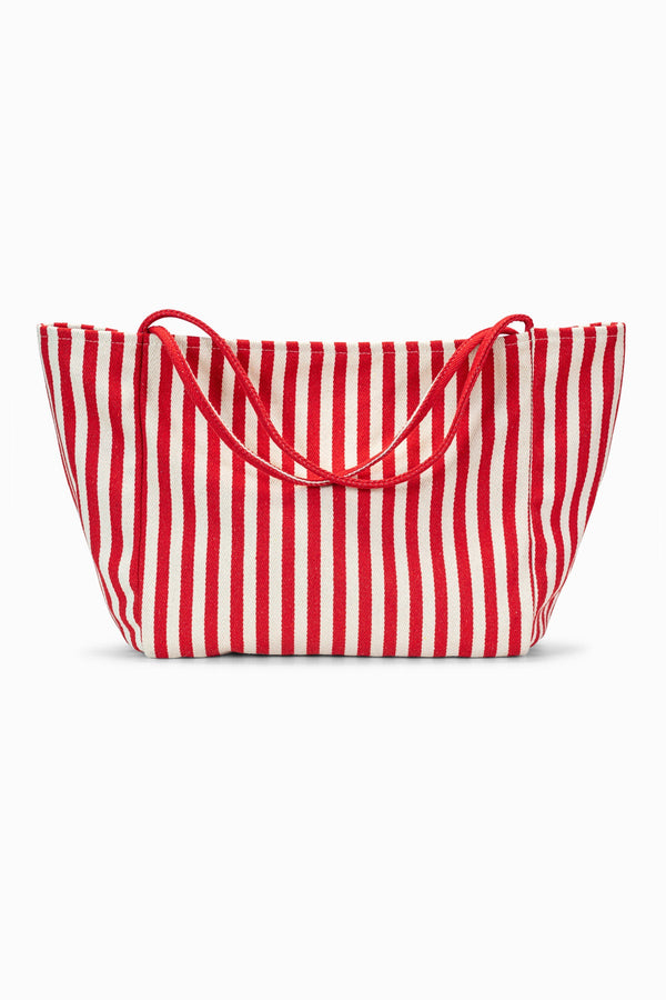 Red stripe tote
