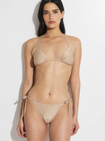 SIMPLY GOTTEX TRIANGLE BIKINI TOP IN GOLD LUREX