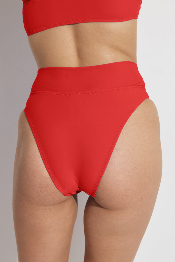 GOTTEX SIMPLY HIGH WAIST BIKINI BOTTOM IN RED