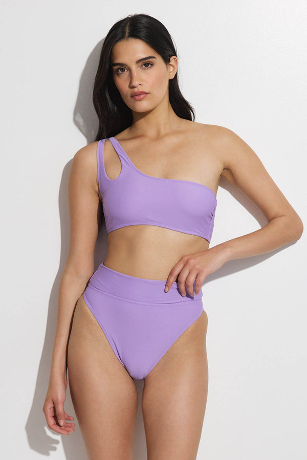 GOTTEX SIMPLY HIGH WAIST BIKINI BOTTOM IN PURPLE
