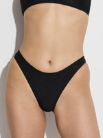 GOTTEX SIMPLY WAFFLE TEXTURED BIKINI BOTTOM IN BLACK