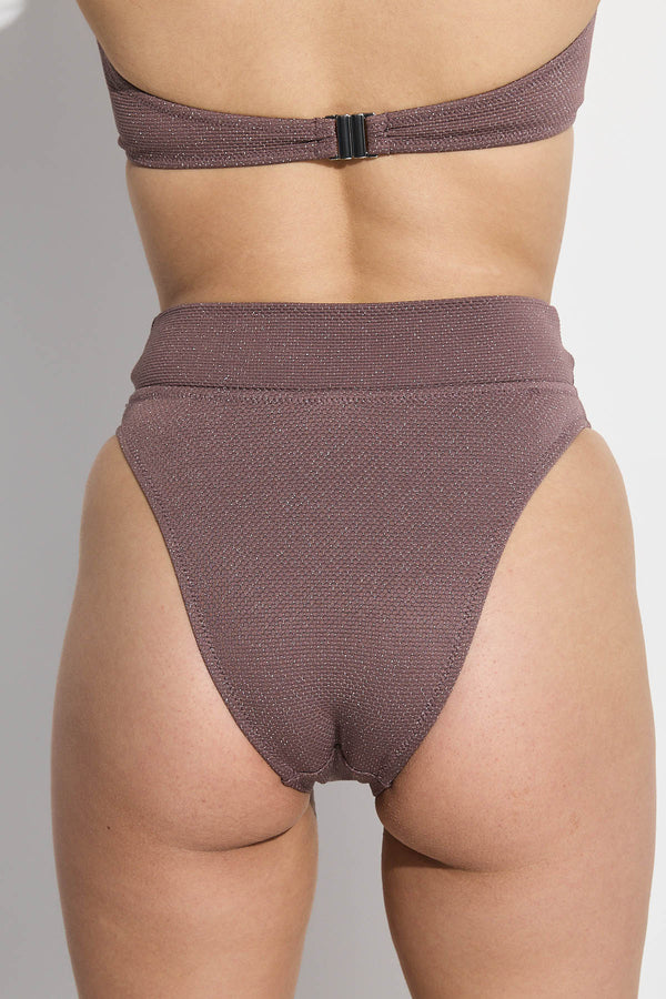 GOTTEX SIMPLY LUREX WAFFLE BIKINI BOTTOM IN BROWN