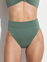 GOTTEX SIMPLY LUREX WAFFLE BIKINI BOTTOM IN GREEN