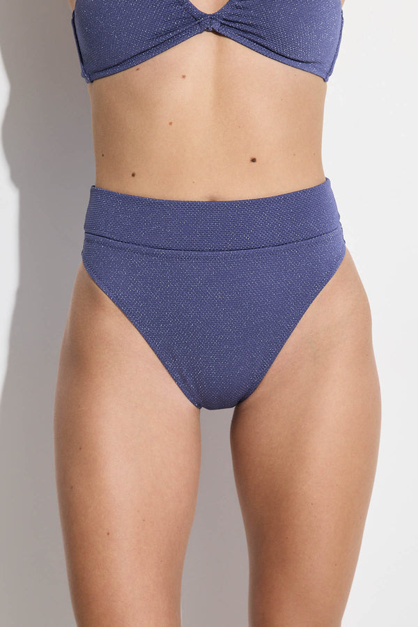 GOTTEX SIMPLY LUREX WAFFLE BIKINI BOTTOM IN BLUE