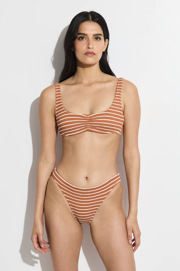 GOTTEX SIMPLY STRIPED BIKINI TOP WITH TEXTURED FABRIC