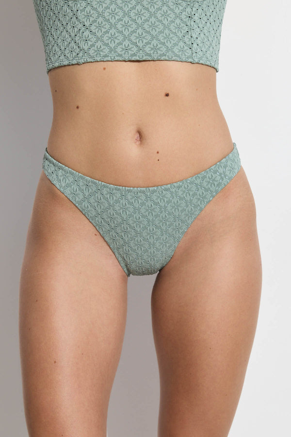 GOTTEX SIMPLY BIKINI BOTTOM WITH TEXTURED FABRIC IN GREEN