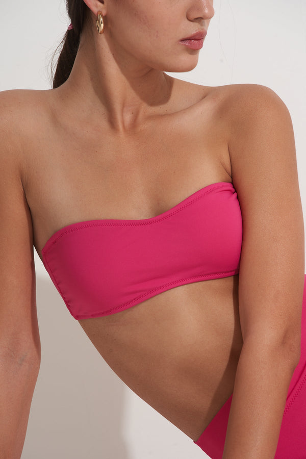 PILPEL BANDEAU BIKINI TOP IN PINK