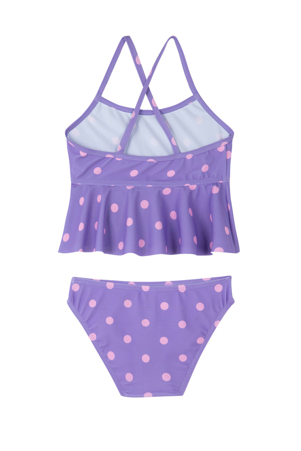 GIRLS BIKINI SET WITH RUFFLES IN PURPLE