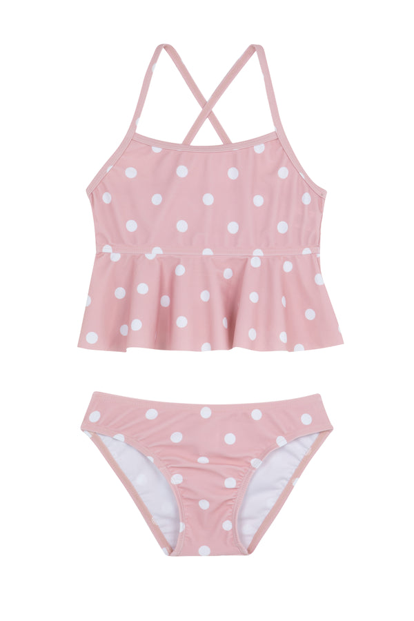GIRLS BIKINI SET WITH RUFFLES IN PINK