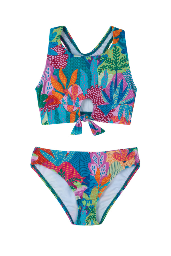 GIRLS TROPICAL BIKINI SET