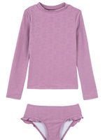 GIRLS LONG SLEEVED TANKINI SET IN PINK