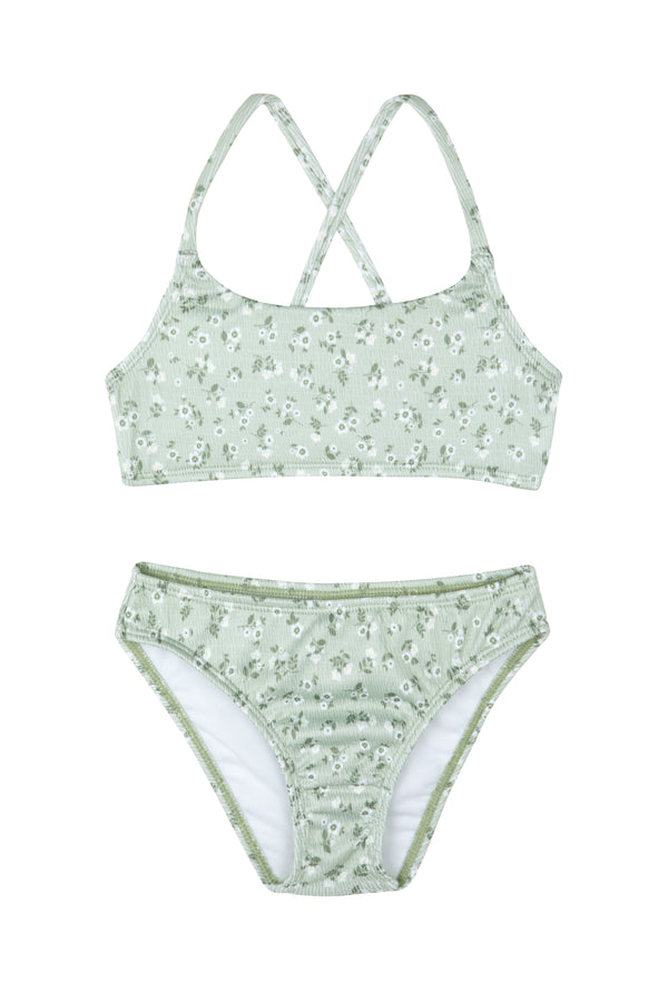 GIRLS BIKINI SET WITH BRALETTE IN GREEN