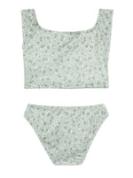 GIRLS BIKINI SET WITH CROP TOP IN GREEN