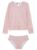 GIRLS LONG SLEEVED TANKINI SET IN ORANGE