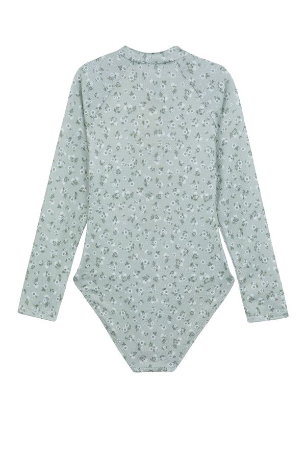 GIRLS LONG SLEEVED SWIMSUIT IN GREEN