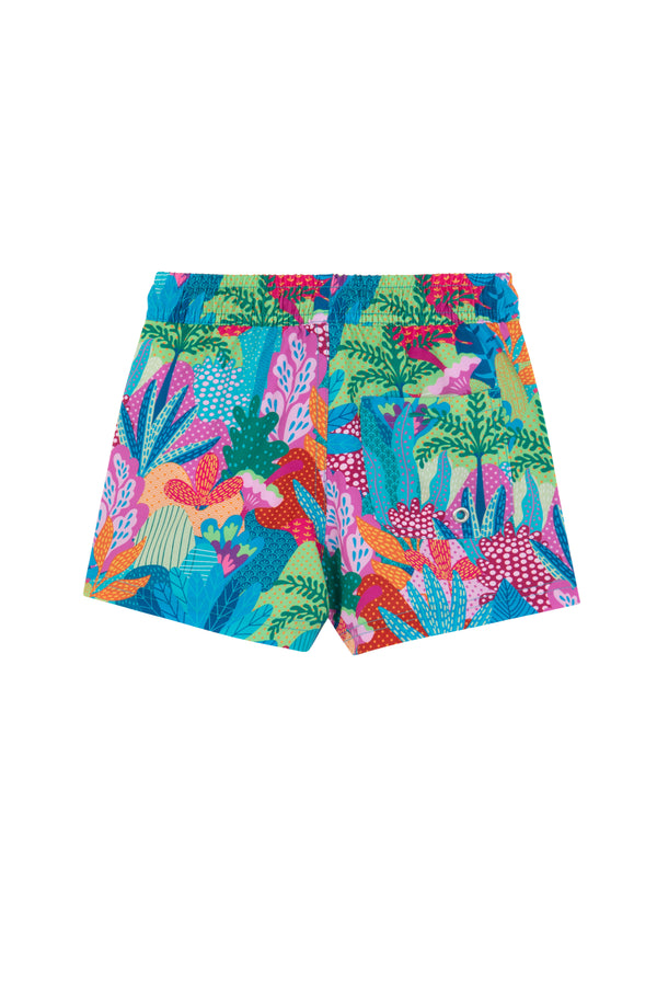 KIDS SWIM SHORTS IN TROPICAL PRINT