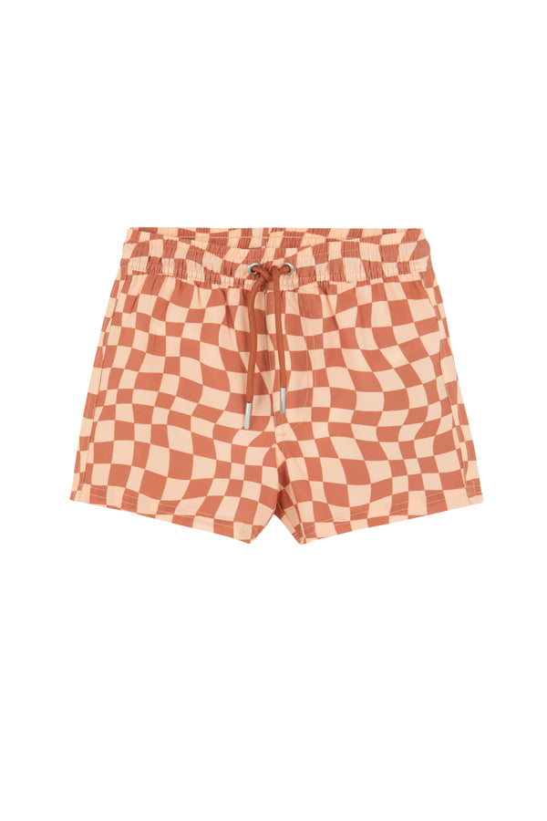 KIDS SWIM SHORTS IN MULTI ORANGE