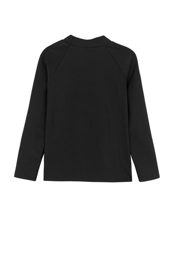 KIDS LONG SLEEVE SWIM TOP IN BLACK