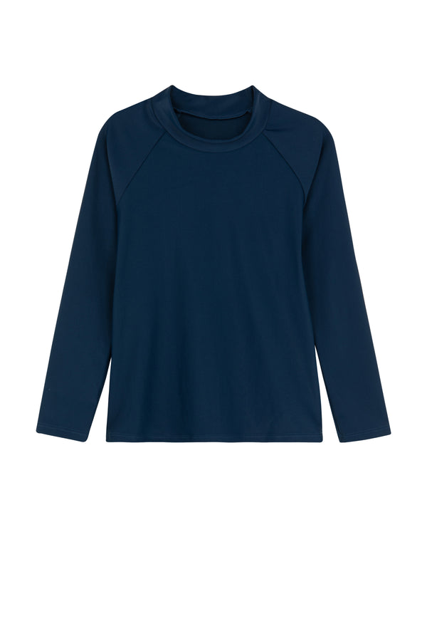 KIDS LONG SLEEVE SWIM TOP IN NAVY