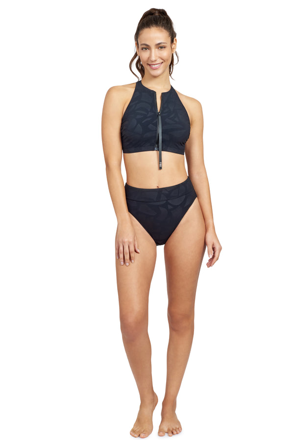 FREE SPORT HIGH NECK BIKINI TOP GEO CLUB