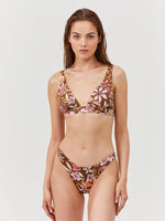 LUMA RESORT FLOWER OVER THE SHOULDER BIKINI TOP