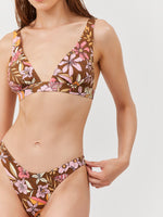 LUMA RESORT FLOWER HIGH LEG SEXY BIKINI BOTTOM