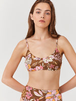 LUMA RESORT FLOWER BRALETTE BIKINI TOP