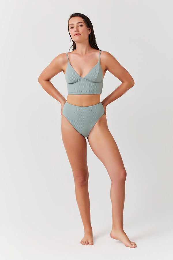 LUMA SENSUAL SIMPLICITY HIGH LEG HIGH WAIST BIKINI BOTTOM