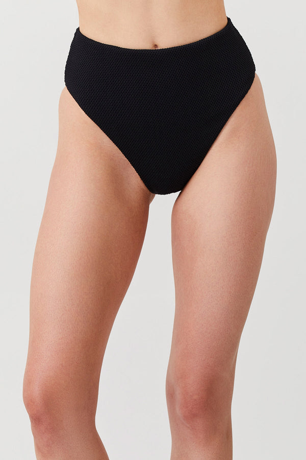 LUMA SENSUAL SIMPLICITY HIGH LEG HIGH WAIST BIKINI BOTTOM