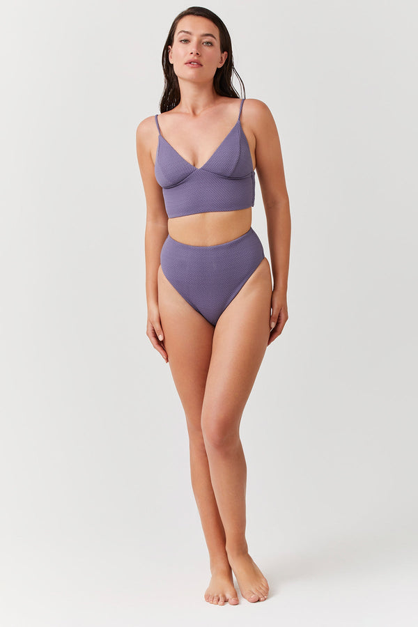 LUMA SENSUAL SIMPLICITY HIGH LEG HIGH WAIST BIKINI BOTTOM
