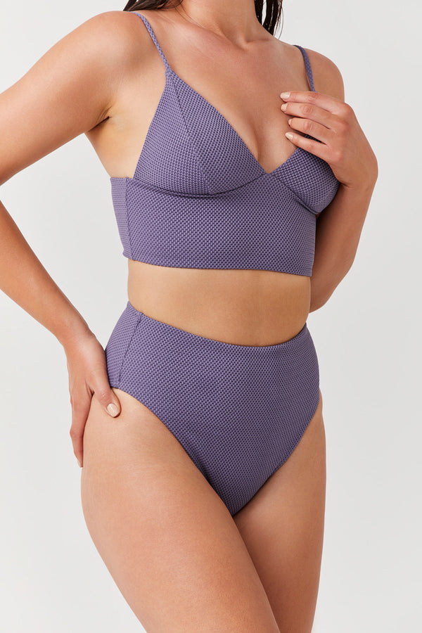LUMA SENSUAL SIMPLICITY HIGH LEG HIGH WAIST BIKINI BOTTOM