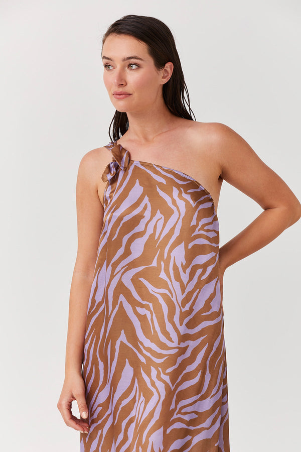 LUMA ONE SHOULDER SARONG DRESS