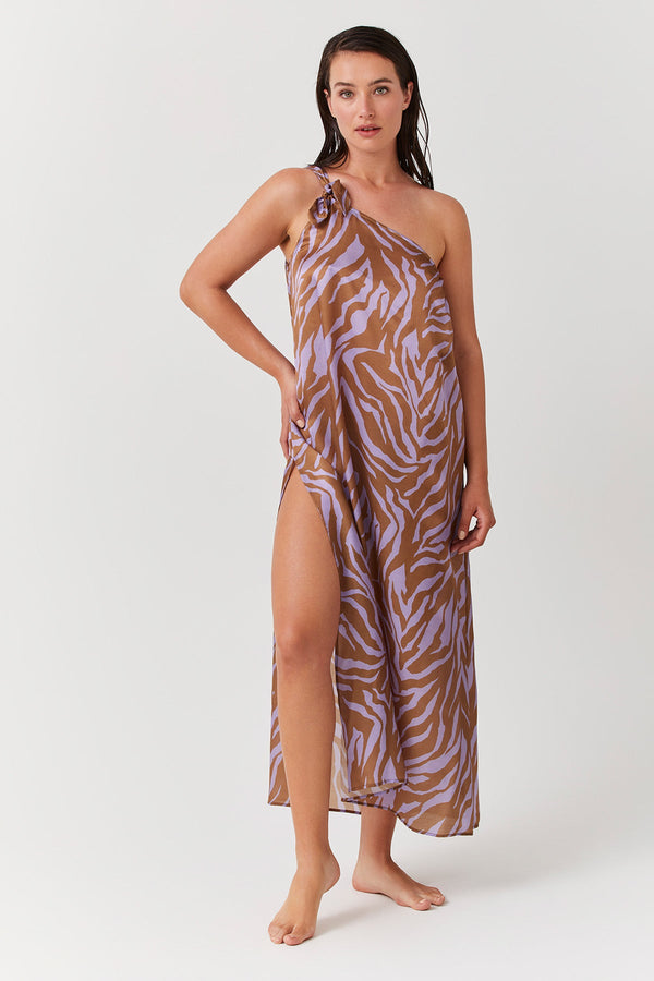 LUMA ONE SHOULDER SARONG DRESS