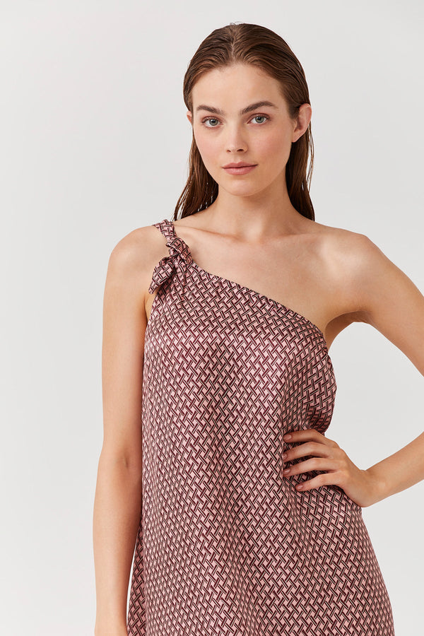 LUMA ONE SHOULDER SARONG DRESS