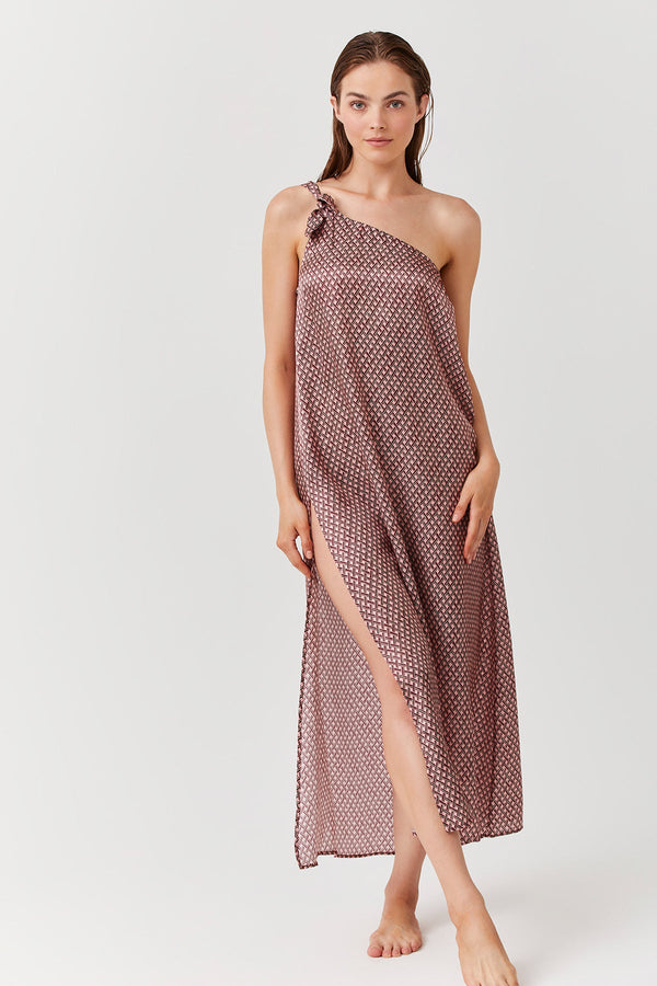 LUMA ONE SHOULDER SARONG DRESS