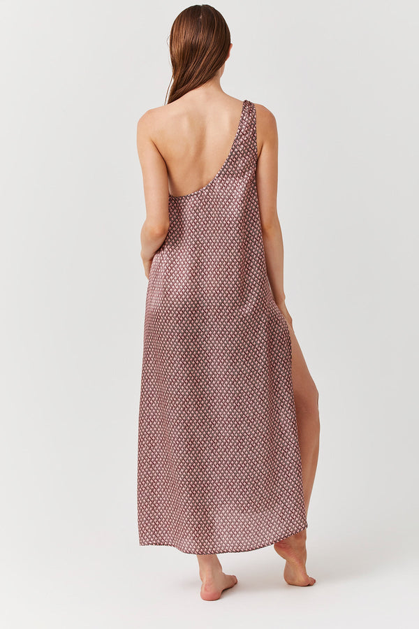 LUMA ONE SHOULDER SARONG DRESS