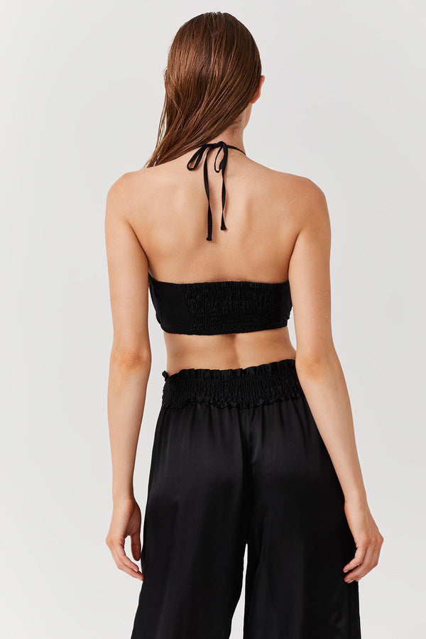 LUMA HALTER CROP TOP COVER UP