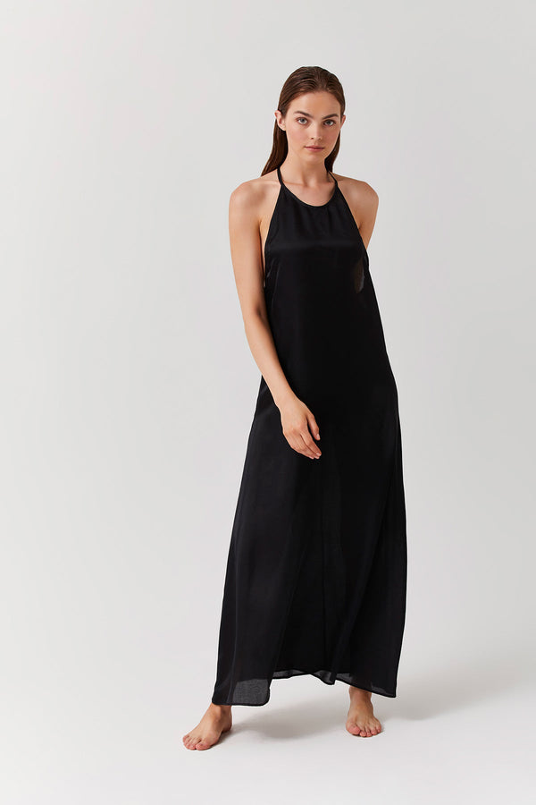 LUMA HIGH NECK LONG DRESS COVER UP