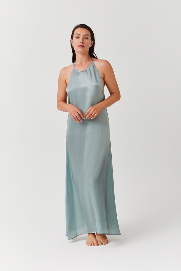 LUMA HIGH NECK LONG DRESS COVER UP